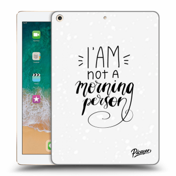 Picasee silikónový čierny obal pre Apple iPad 9.7" 2017 (5. gen) - I am not a morning person
