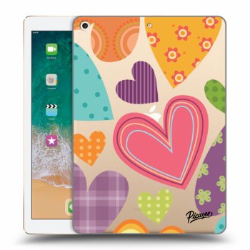 Picasee silikónový prehľadný obal pre Apple iPad 9.7" 2017 (5. gen) - Colored heart