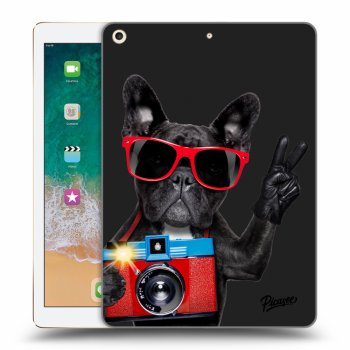 Picasee silikónový čierny obal pre Apple iPad 9.7" 2017 (5. gen) - French Bulldog