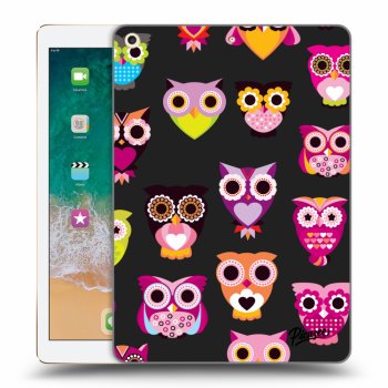 Picasee silikónový čierny obal pre Apple iPad 9.7" 2017 (5. gen) - Owls