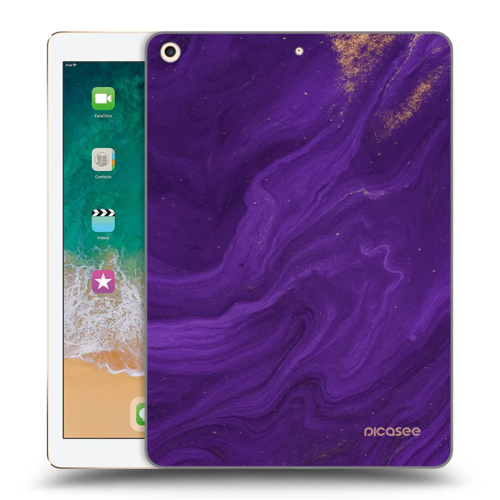 Picasee silikónový prehľadný obal pre Apple iPad 9.7" 2017 (5. gen) - Purple