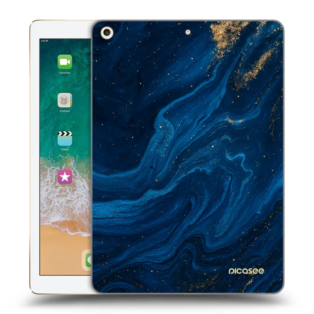 Picasee silikónový prehľadný obal pre Apple iPad 9.7" 2017 (5. gen) - Blue