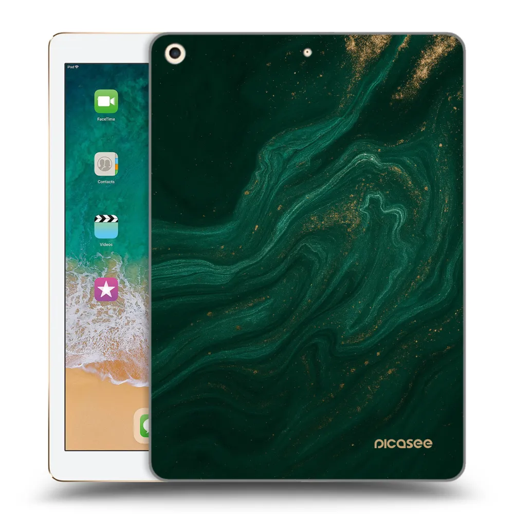 Picasee silikónový prehľadný obal pre Apple iPad 9.7" 2017 (5. gen) - Green