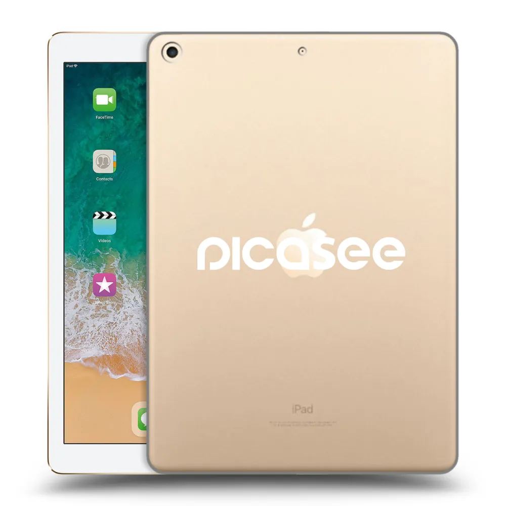 Picasee silikónový prehľadný obal pre Apple iPad 9.7" 2017 (5. gen) - Picasee - new logo - white
