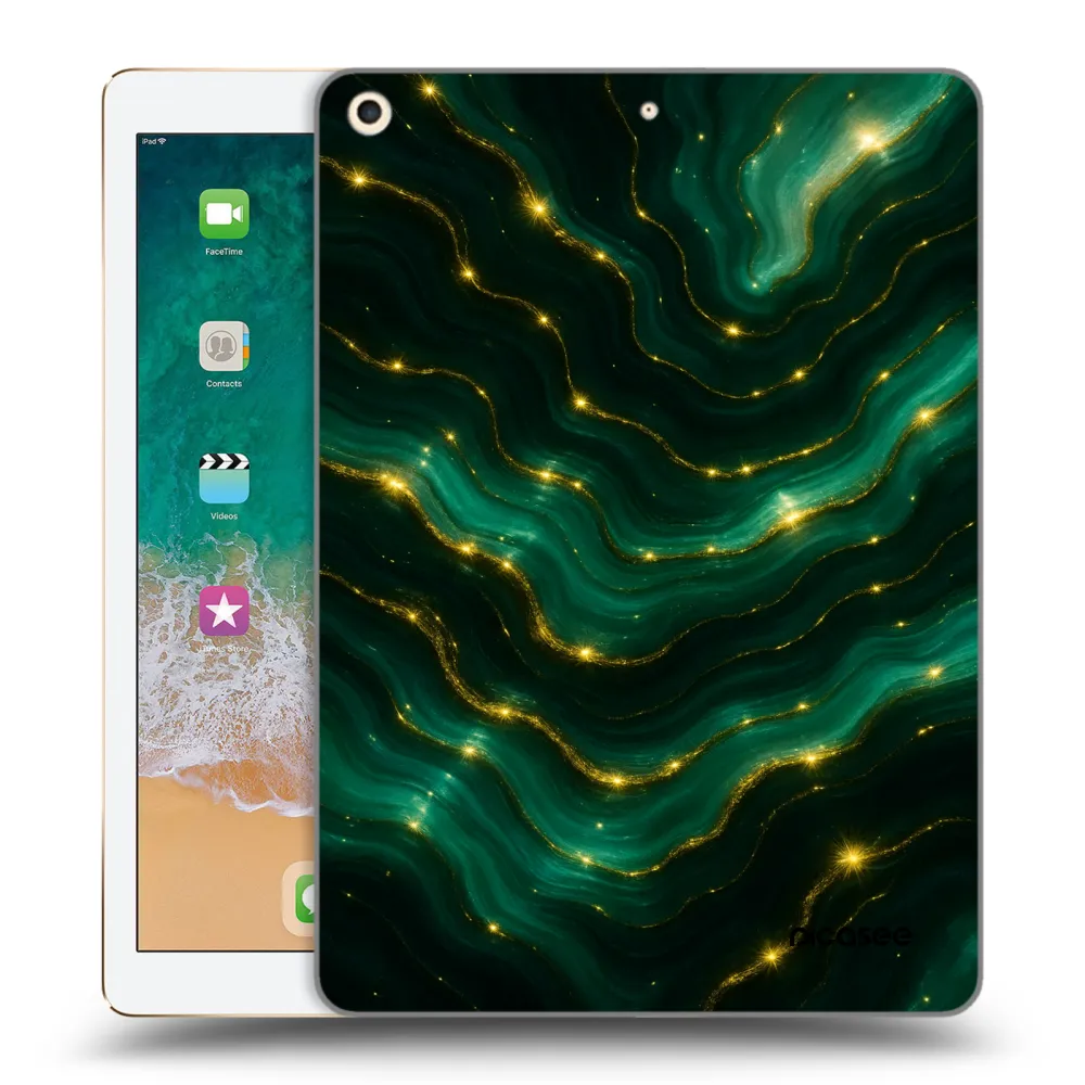 Picasee silikónový prehľadný obal pre Apple iPad 9.7" 2017 (5. gen) - Emerald
