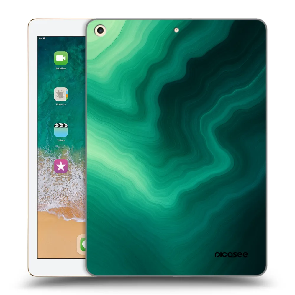 Picasee silikónový prehľadný obal pre Apple iPad 9.7" 2017 (5. gen) - Malachite