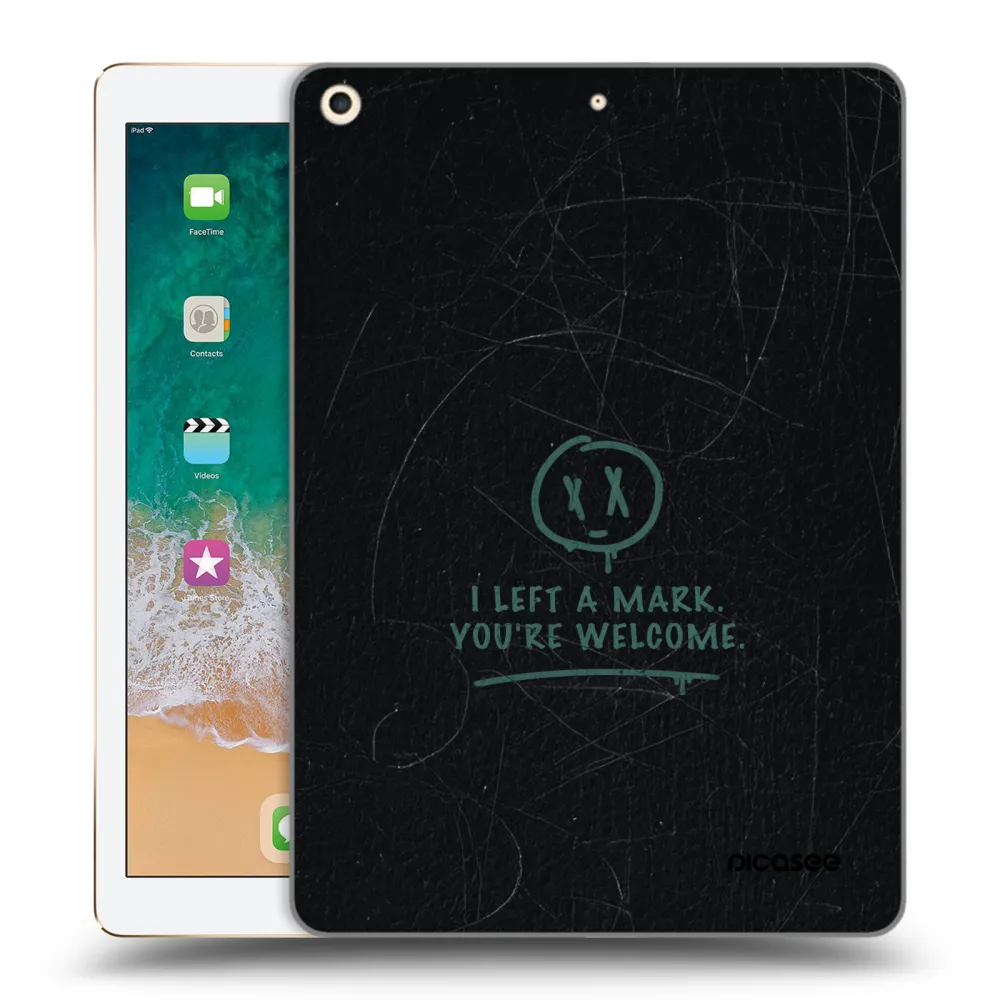 Picasee silikónový prehľadný obal pre Apple iPad 9.7" 2017 (5. gen) - LEFT A MARK