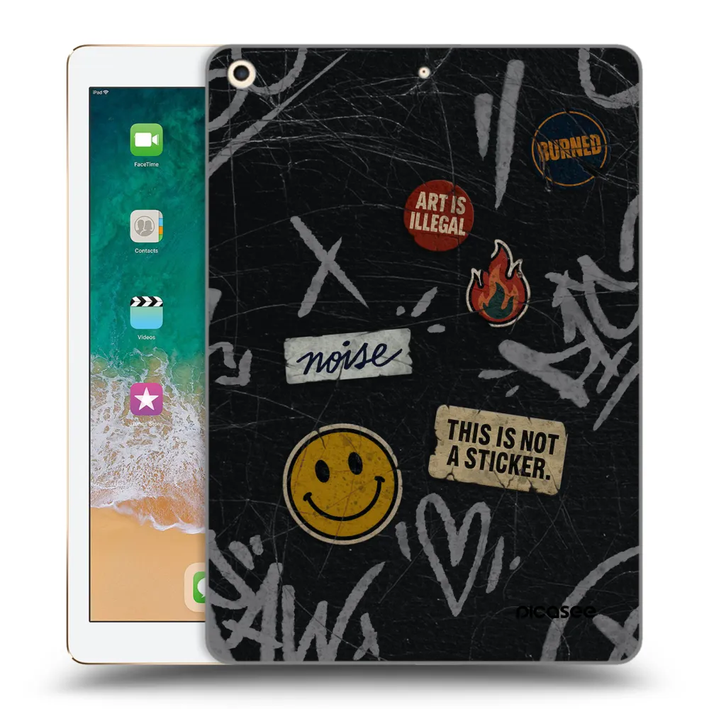 Picasee silikónový prehľadný obal pre Apple iPad 9.7" 2017 (5. gen) - STICKERS x TAGS