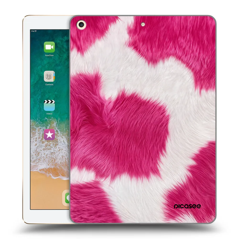 Picasee silikónový prehľadný obal pre Apple iPad 9.7" 2017 (5. gen) - Pink Moo