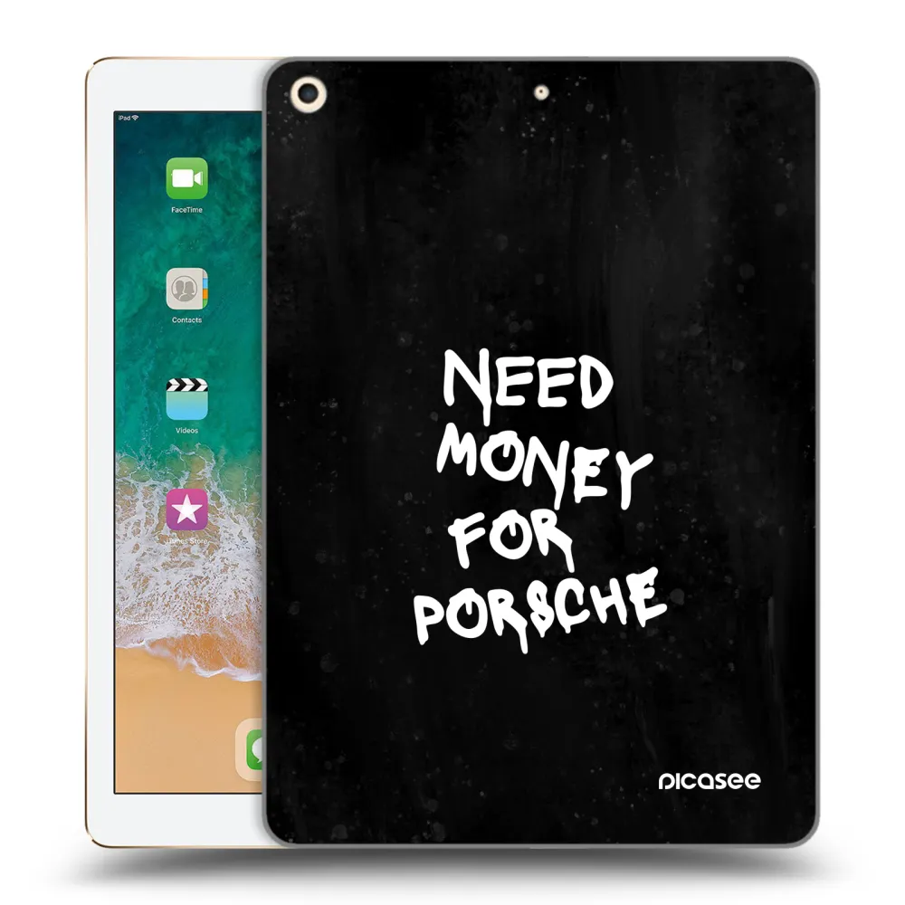 Picasee silikónový prehľadný obal pre Apple iPad 9.7" 2017 (5. gen) - Black Dollar