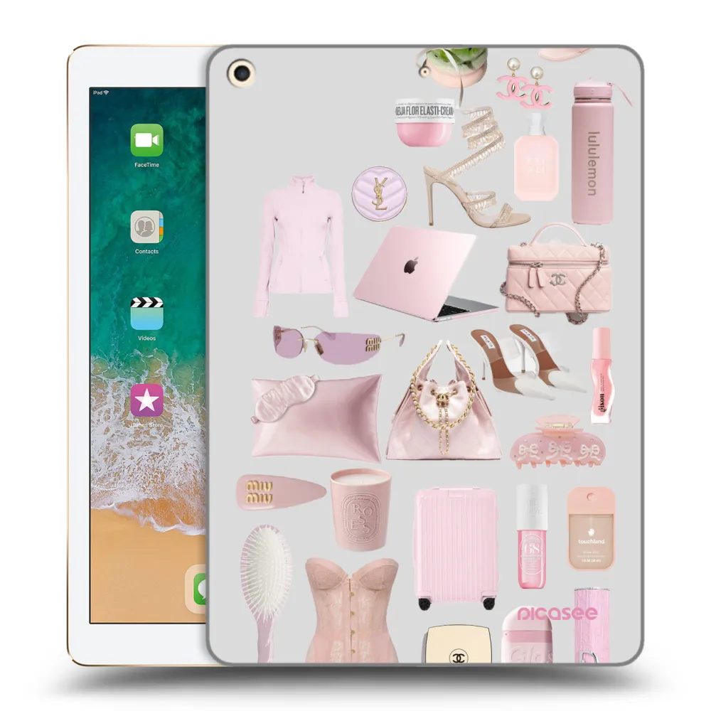 Picasee silikónový prehľadný obal pre Apple iPad 9.7" 2017 (5. gen) - Glam Babe
