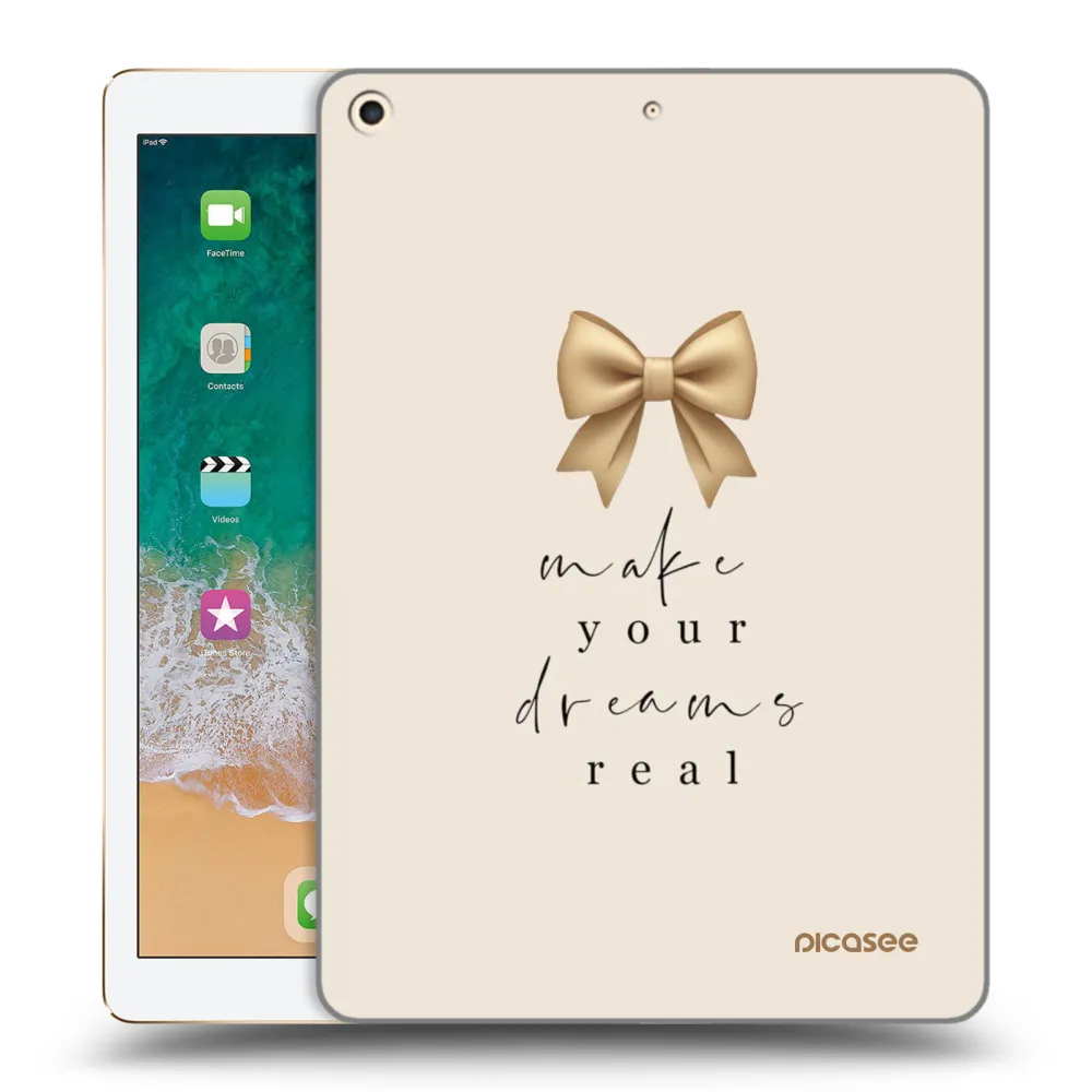 Picasee silikónový prehľadný obal pre Apple iPad 9.7" 2017 (5. gen) - Golden Dream
