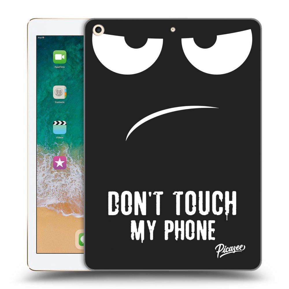 Picasee silikónový čierny obal pre Apple iPad 9.7" 2017 (5. gen) - Don't Touch My Phone