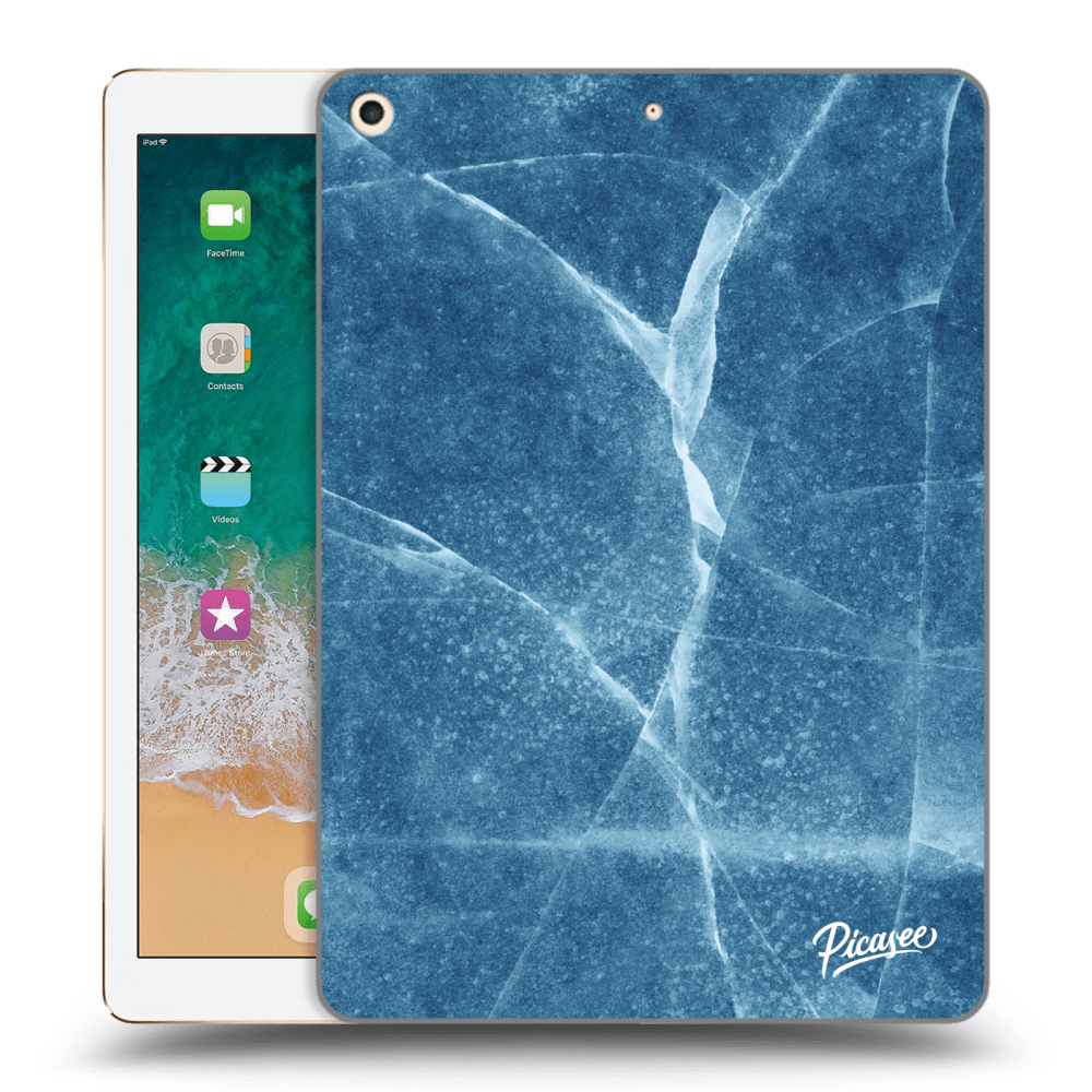 Picasee silikónový čierny obal pre Apple iPad 9.7" 2017 (5. gen) - Blue marble