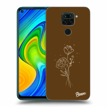 Picasee ULTIMATE CASE pro Xiaomi Redmi Note 9 - Brown flowers