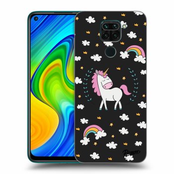 Picasee silikónový čierny obal pre Xiaomi Redmi Note 9 - Unicorn star heaven
