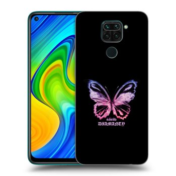 Picasee silikónový čierny obal pre Xiaomi Redmi Note 9 - Diamanty Purple