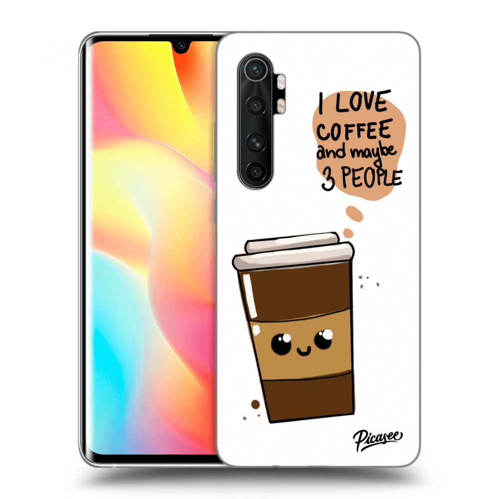 Picasee silikónový prehľadný obal pre Xiaomi Mi Note 10 Lite - Cute coffee