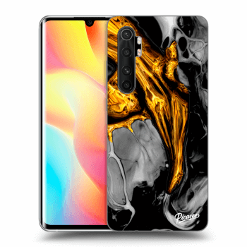 Picasee silikónový prehľadný obal pre Xiaomi Mi Note 10 Lite - Black Gold
