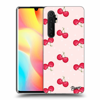 Picasee silikónový čierny obal pre Xiaomi Mi Note 10 Lite - Cherries