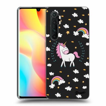 Picasee silikónový čierny obal pre Xiaomi Mi Note 10 Lite - Unicorn star heaven