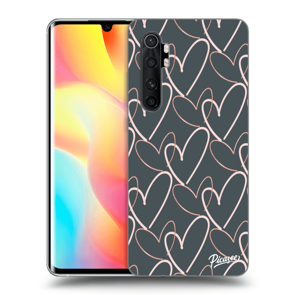 Picasee silikónový čierny obal pre Xiaomi Mi Note 10 Lite - Lots of love