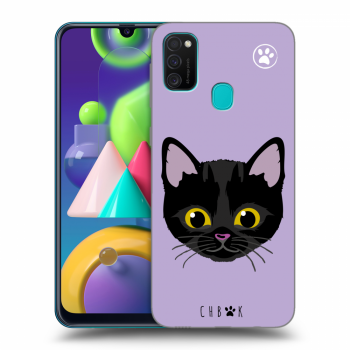 Picasee silikónový čierny obal pre Samsung Galaxy M21 M215F - Chybí mi kočky - Fialová