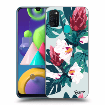 Picasee silikónový čierny obal pre Samsung Galaxy M21 M215F - Rhododendron