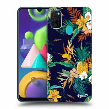 Picasee silikónový čierny obal pre Samsung Galaxy M21 M215F - Pineapple Color
