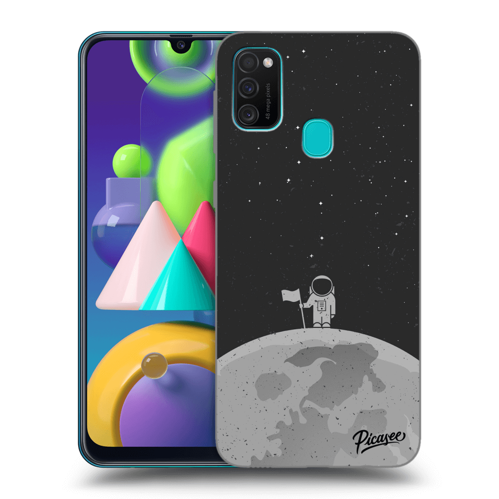 Picasee silikónový čierny obal pre Samsung Galaxy M21 M215F - Astronaut