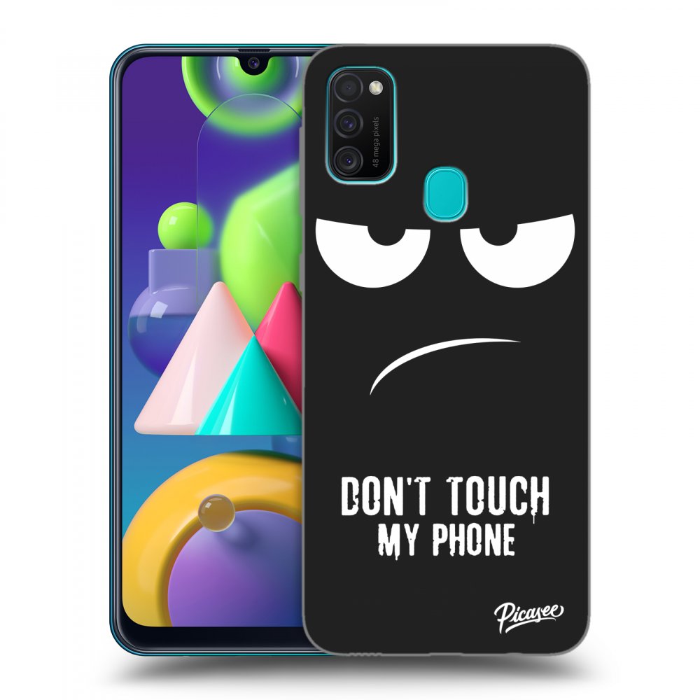 Picasee silikónový čierny obal pre Samsung Galaxy M21 M215F - Don't Touch My Phone