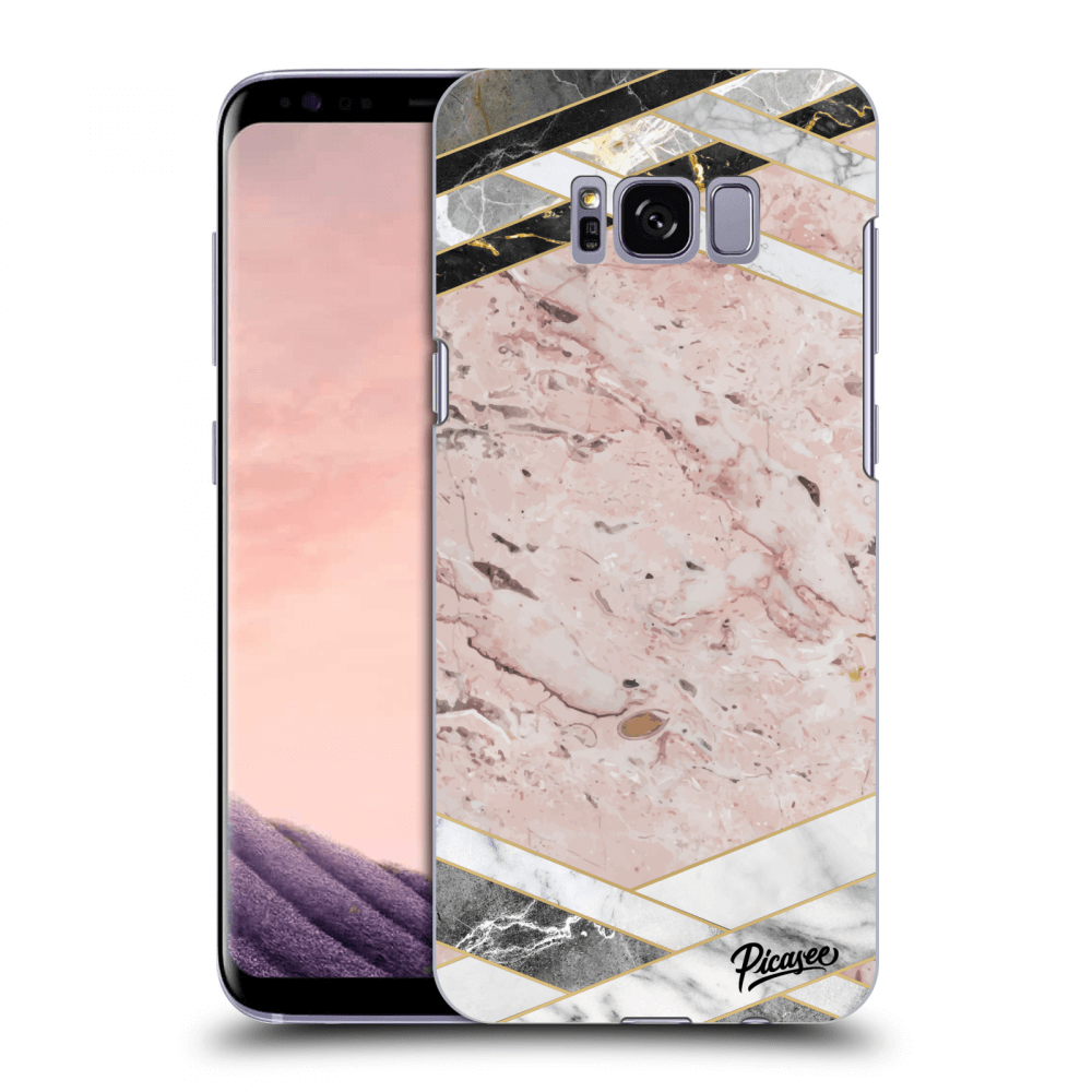 Picasee silikónový prehľadný obal pre Samsung Galaxy S8 G950F - Pink geometry
