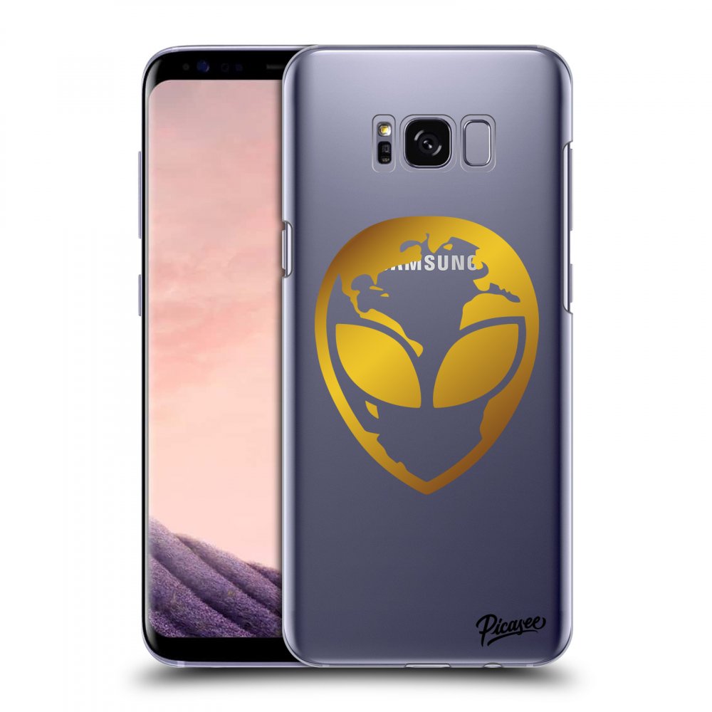 Picasee silikónový prehľadný obal pre Samsung Galaxy S8 G950F - EARTH - Gold Alien 3.0