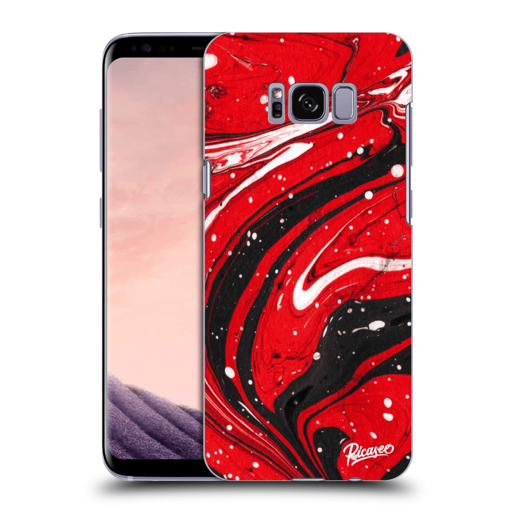 Picasee silikónový prehľadný obal pre Samsung Galaxy S8 G950F - Red black