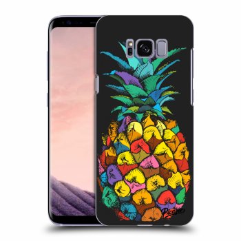 Picasee silikónový čierny obal pre Samsung Galaxy S8 G950F - Pineapple