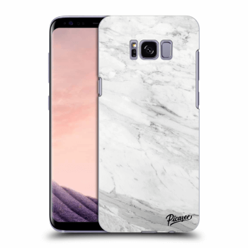 Picasee silikónový čierny obal pre Samsung Galaxy S8 G950F - White marble
