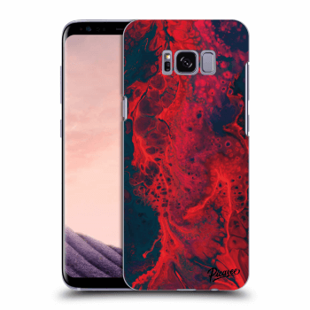 Picasee silikónový čierny obal pre Samsung Galaxy S8 G950F - Organic red
