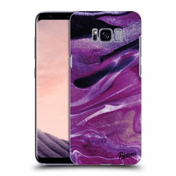 Picasee silikónový čierny obal pre Samsung Galaxy S8 G950F - Purple glitter
