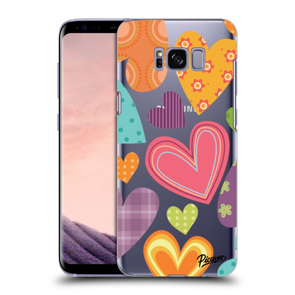 Picasee silikónový prehľadný obal pre Samsung Galaxy S8 G950F - Colored heart