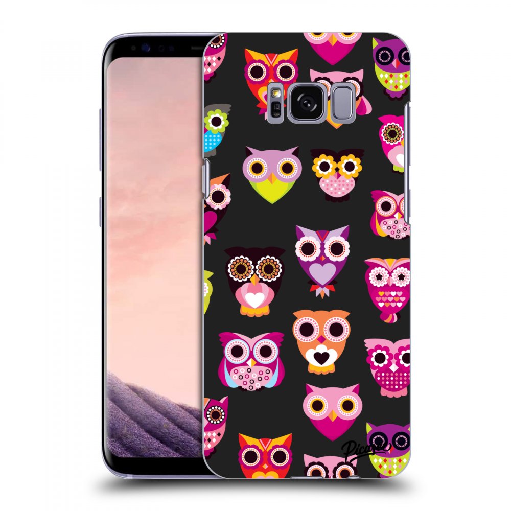 Picasee silikónový čierny obal pre Samsung Galaxy S8 G950F - Owls