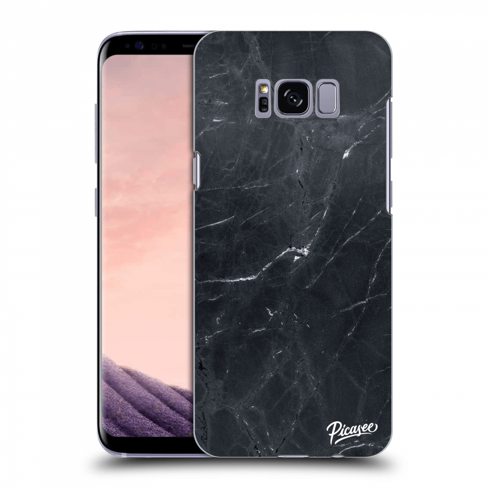 Picasee silikónový prehľadný obal pre Samsung Galaxy S8 G950F - Black marble