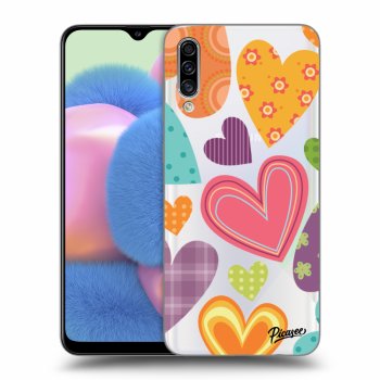 Picasee silikónový prehľadný obal pre Samsung Galaxy A30s A307F - Colored heart