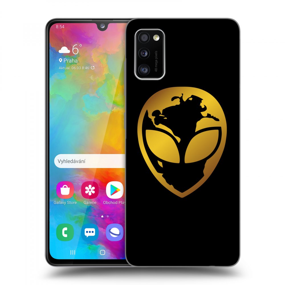 Picasee ULTIMATE CASE pro Samsung Galaxy A41 A415F - EARTH - Gold Alien 3.0
