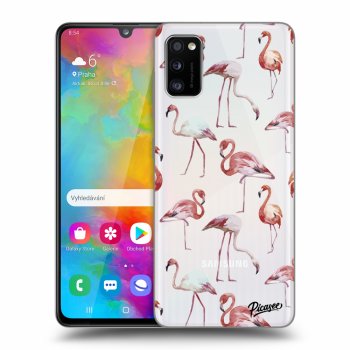 Picasee silikónový prehľadný obal pre Samsung Galaxy A41 A415F - Flamingos