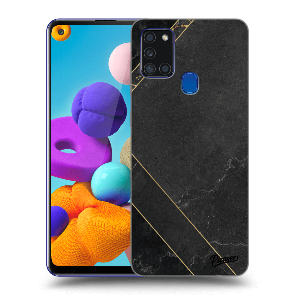 Picasee ULTIMATE CASE pro Samsung Galaxy A21s - Black tile