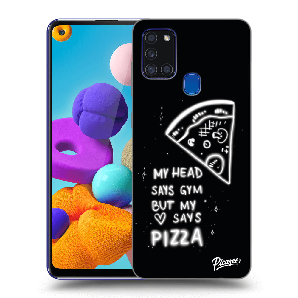 Picasee silikónový prehľadný obal pre Samsung Galaxy A21s - Pizza