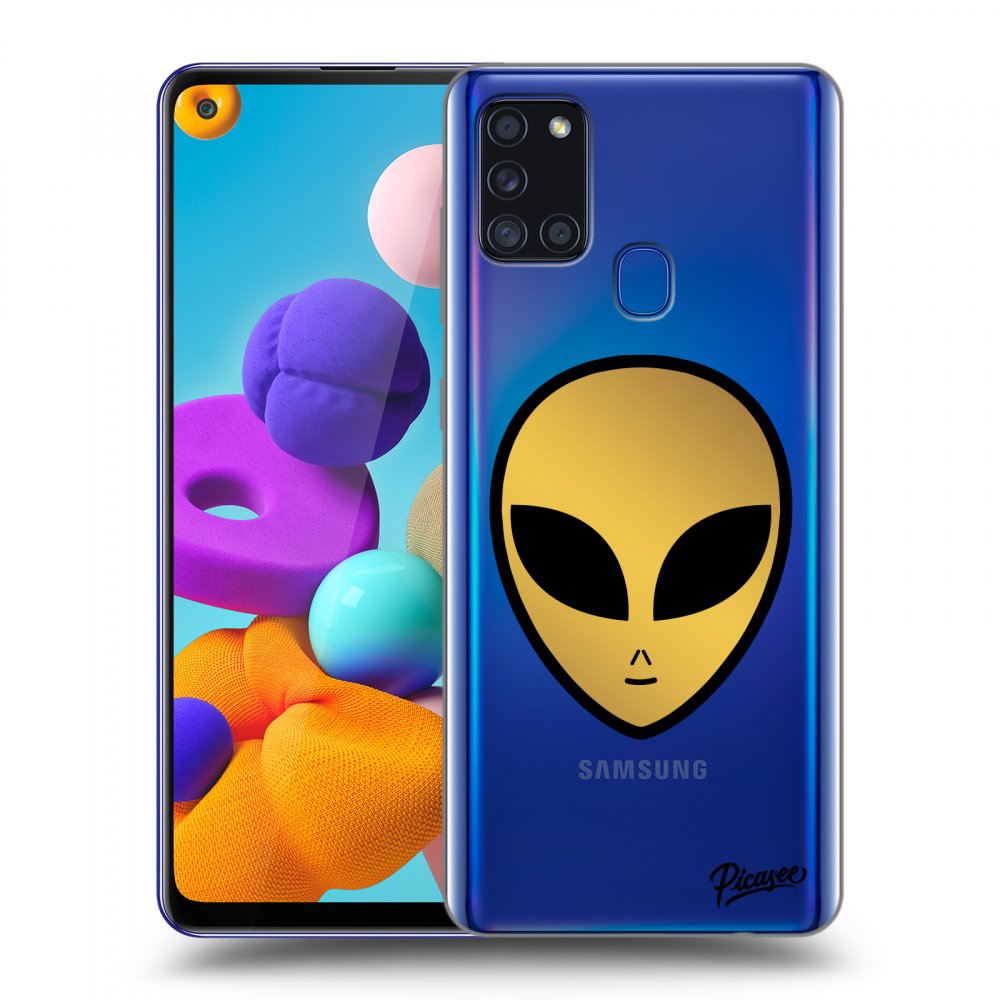 Picasee silikónový prehľadný obal pre Samsung Galaxy A21s - Earth - Alien