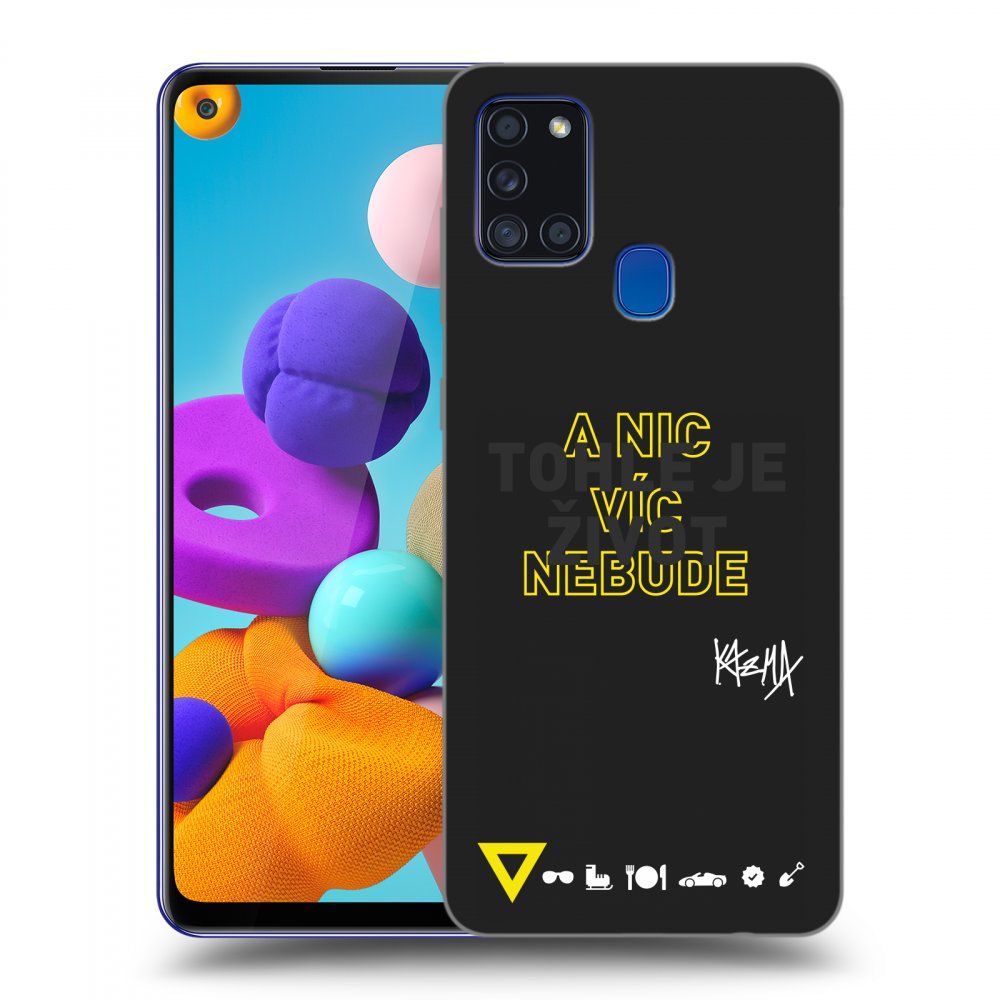 Picasee silikónový čierny obal pre Samsung Galaxy A21s - Kazma - TOHLE JE ŽIVOT A NIC VÍC NEBUDE