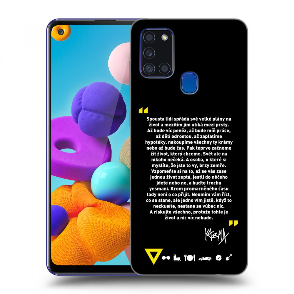 Picasee ULTIMATE CASE pro Samsung Galaxy A21s - Kazma - BUĎTE TROCHU YESMANI