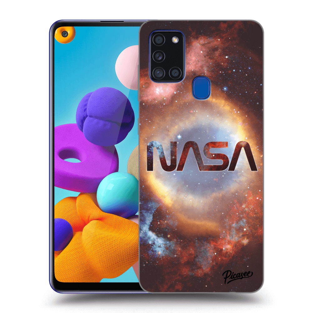 Picasee silikónový čierny obal pre Samsung Galaxy A21s - Nebula